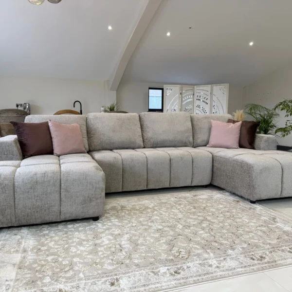 Shanghai Luxury U Shape Sofa Bed - Beige