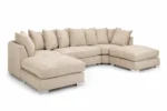 Bishop Alaska Beige U Shape Sofa - Image 3