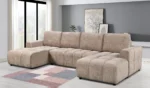Shanghai Luxury U Shape Sofa Bed - Beige - Image 4