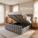 2026 Athens Linear Designer Bed with ottoman storage - Image 3