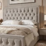 2026 Torino Bumper Style Designer Bed With Ottoman Storage - Image 2