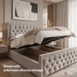 2026 Torino Bumper Style Designer Bed With Ottoman Storage - Image 4
